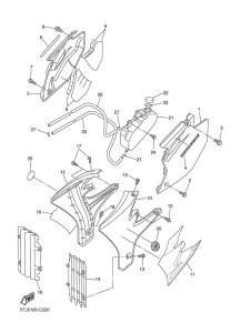 WR250F Боковые обтекатели