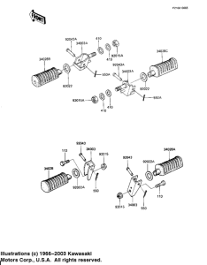 KZ1100 Подножки