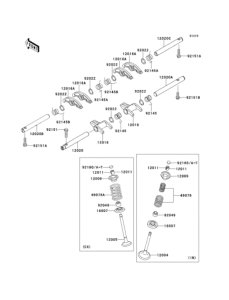 EJ400 Rocker arms / valves