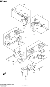 VL800B Подножки