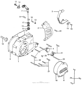 TL250 Крышка картера левая