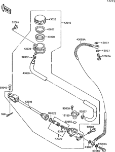 VN1500 Задний торм цилиндр
