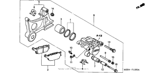 VTR1000F Задний суппорт
