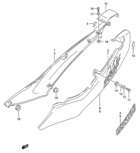 GS500 Обтекатель задний