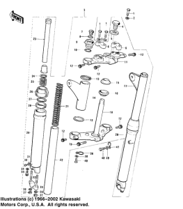 KS125 Вилка передней оси