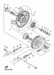 XVS950XR-A (ABS) リヤ ホイール