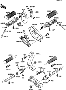 VN1500 Подножки
