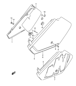 DR350 Обтекатель задний