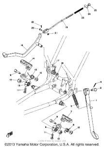 MX100B Stand - footrest - brake pedal