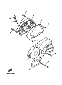 BW80 BW80W Crankcase cover ass`y  (v
