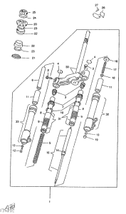 CW50RS Передняя вилка