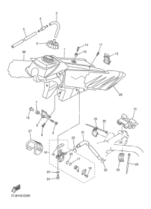 WR250FT Топливный бак