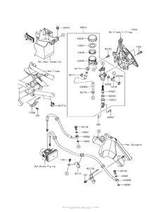 KLE650 Задний торм цилиндр