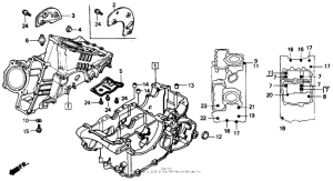VTR250 Картер двигателя