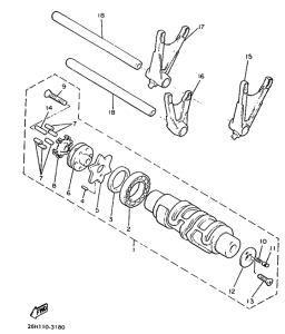 V-MAX12 Shift cam. fork