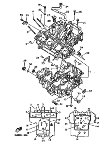 FZR1000 FZR1000B Картер двигателя