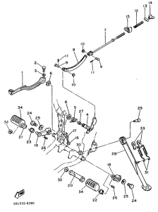XT500 Stand. footrest