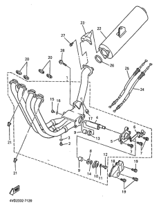 YZF1000R Выхлопная система