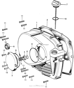 SL350 Крышка картера правая