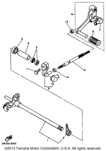 FZR600RKC Вал переключения