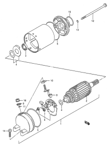 GS500 Стартерный мотор