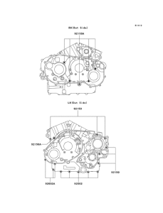 VN1500 Болты крепления картера