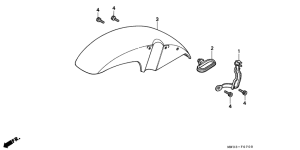 CB250 Переднее крыло