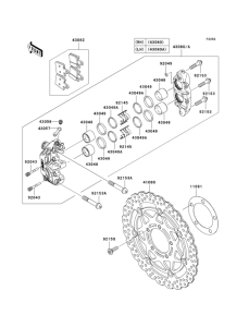 ZX1400 Передний тормоз
