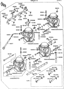 ZX1000 Carburetor(1 / 3)(zx1000-b1)