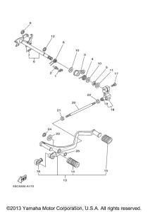 XVS650A Вал переключения