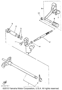 FZR600RDC Вал переключения