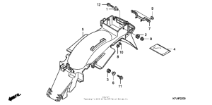 CB250 Задний бампер