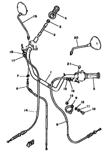 SR250 Handlebar. cable