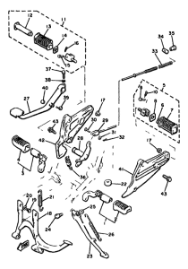 XJ650 Stand. footrest