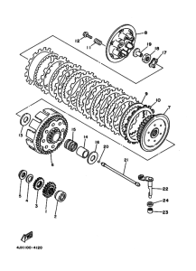 YZ250 Сцепление