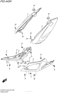 DL650X (ABS) Обтекатель рамы