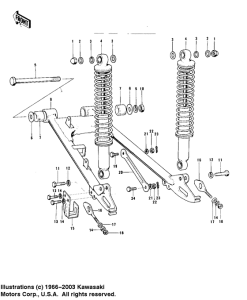 KD80 Swing arm / shock absorbers