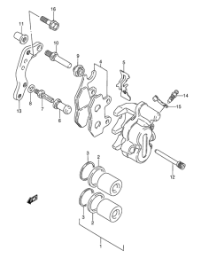 DR350 Передний суппорт