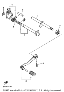 XT600EAC Вал переключения
