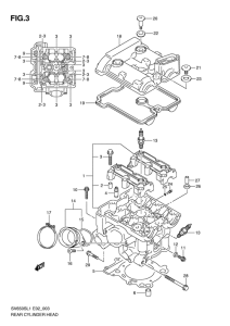 SV650 Задняя головка цилиндров