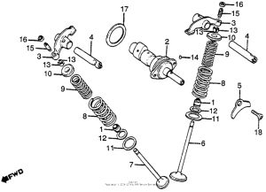 CB125S Распределительный вал и клапана