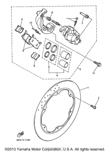 XJ600SK Передний суппорт