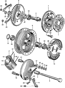 CA160 Ca160 rear wheel