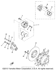 TZ250G Задний суппорт