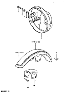 GS650 Headlamp housing - front fender