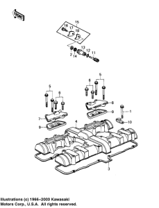 KZ1000 Крышка головки цилиндров
