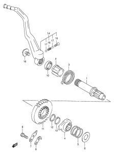 DR-Z400 Ножной стартер