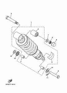 TW200E Задняя подвеска