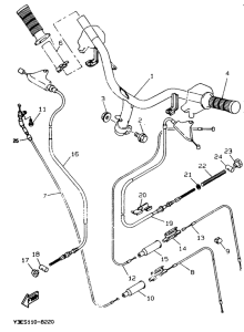 CW50 Steering handle. cable