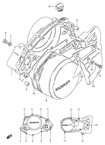 RG80 Crankcase cover ass`y  (v